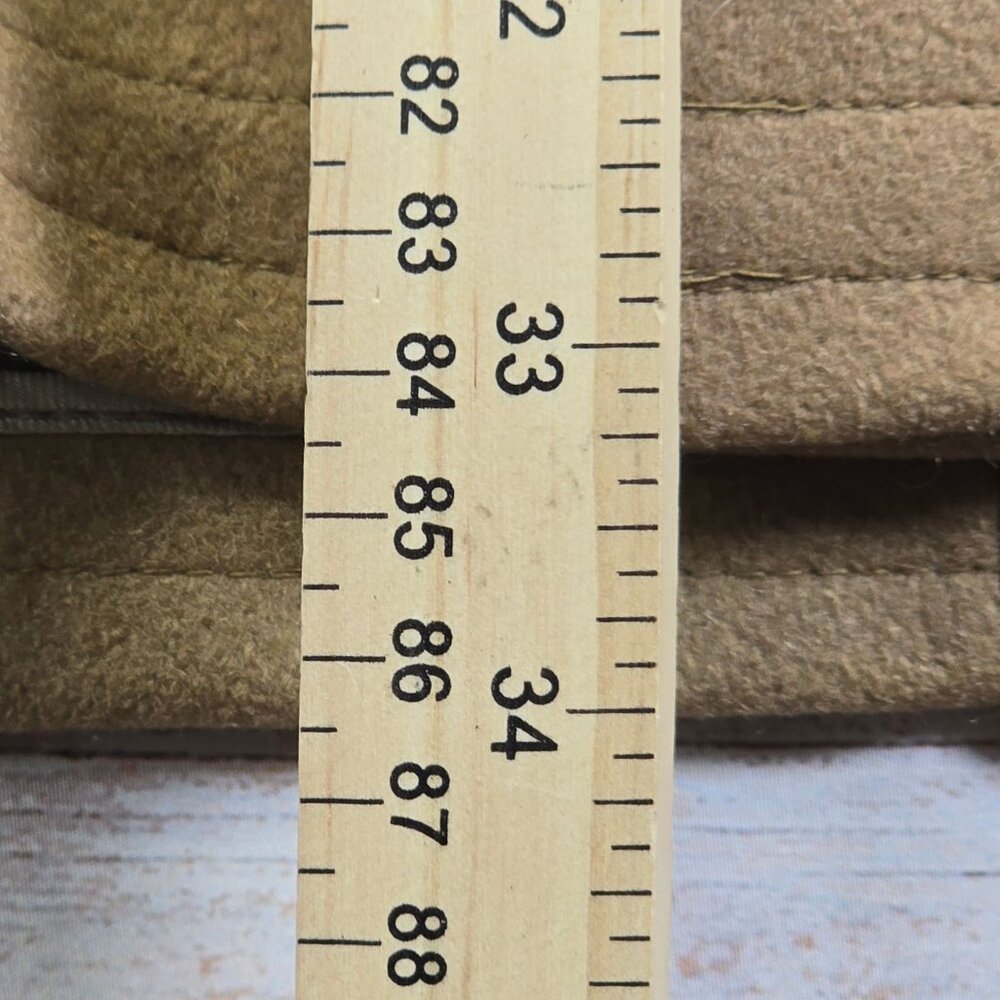 Vintage H.I.S Mens Camel Coat With Faux Fur Lining & Shawl Collar Button Closure - Picture 8 of 9